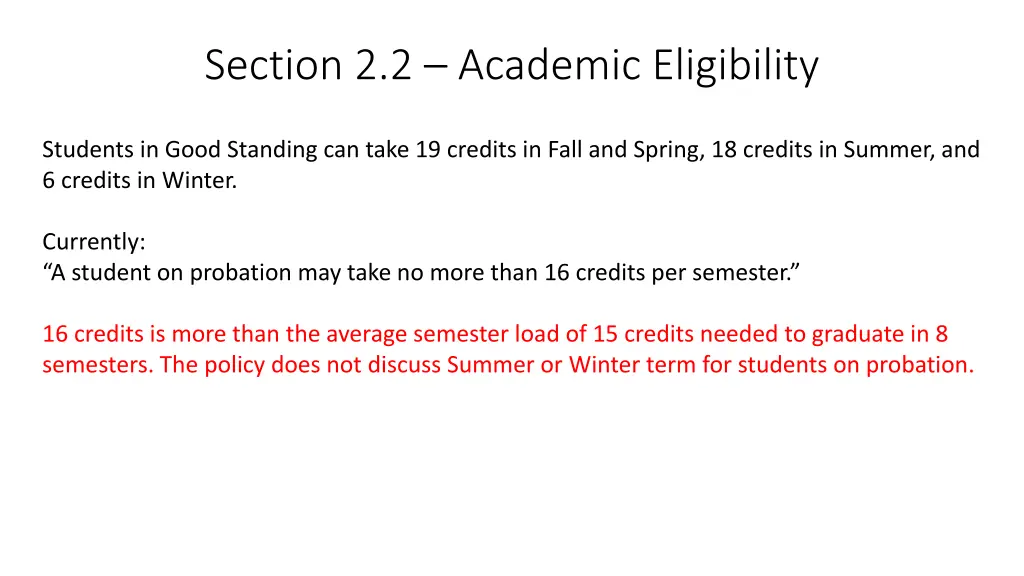 section 2 2 academic eligibility