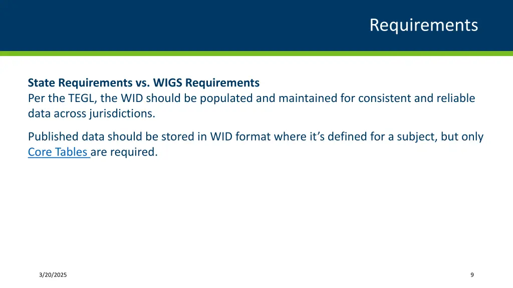 requirements 1