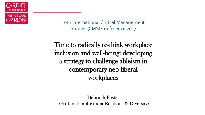 10th international critical management studies