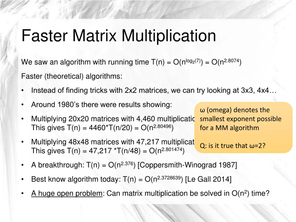 faster matrix multiplication 1