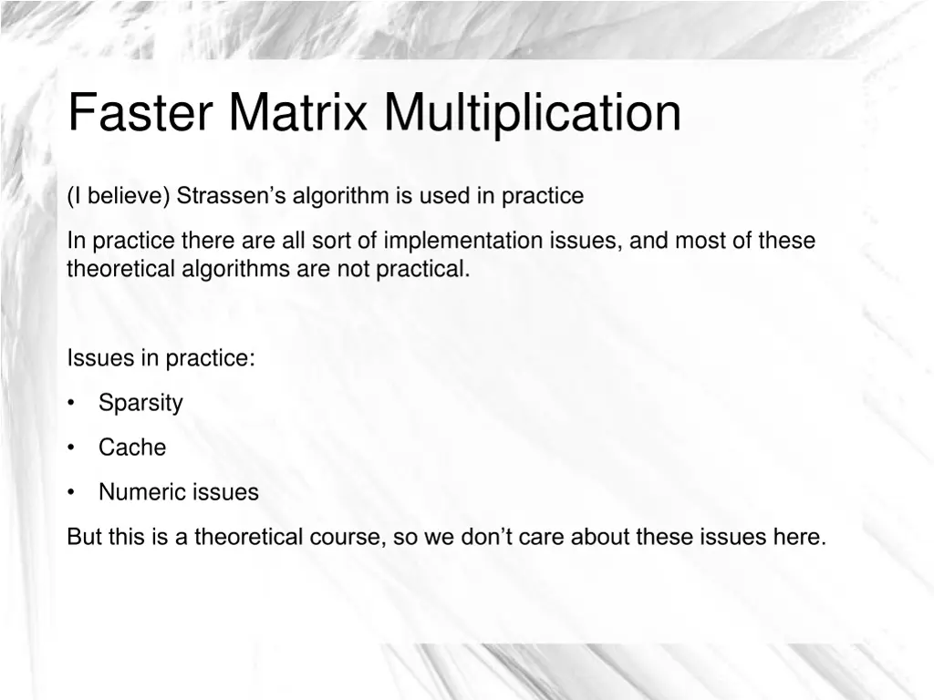 faster matrix multiplication 2