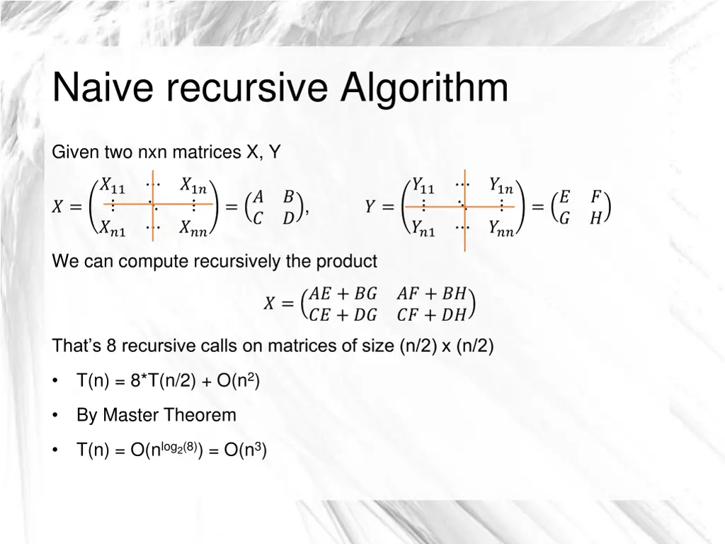 naive recursive algorithm
