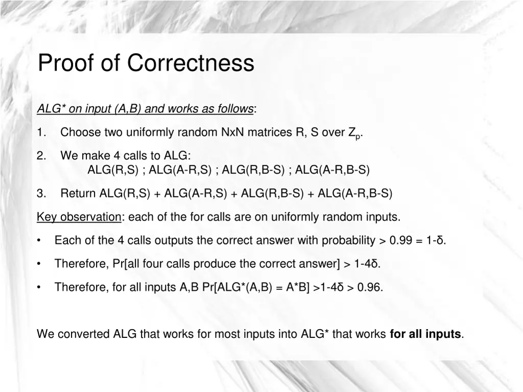 proof of correctness 1