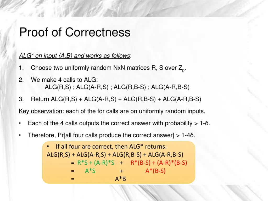 proof of correctness