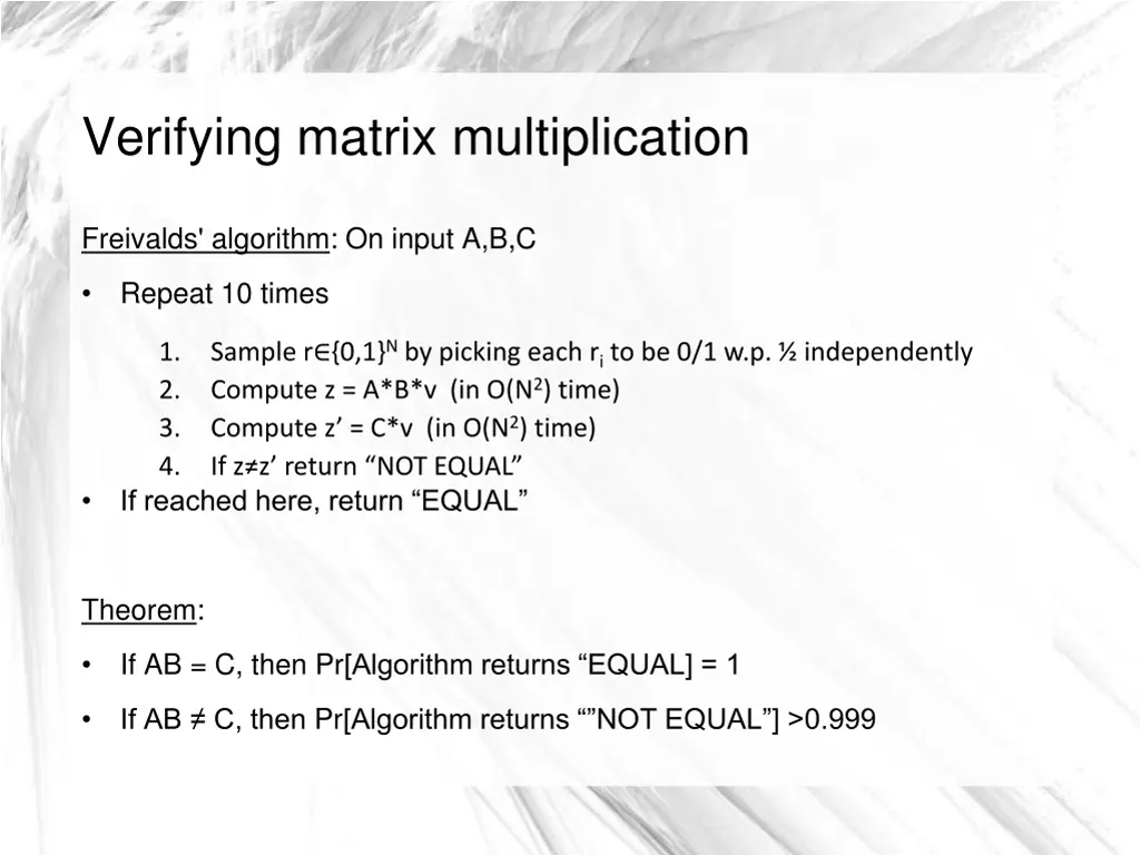 verifying matrix multiplication 6