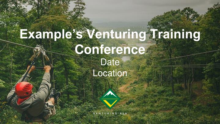 example s venturing training conference date