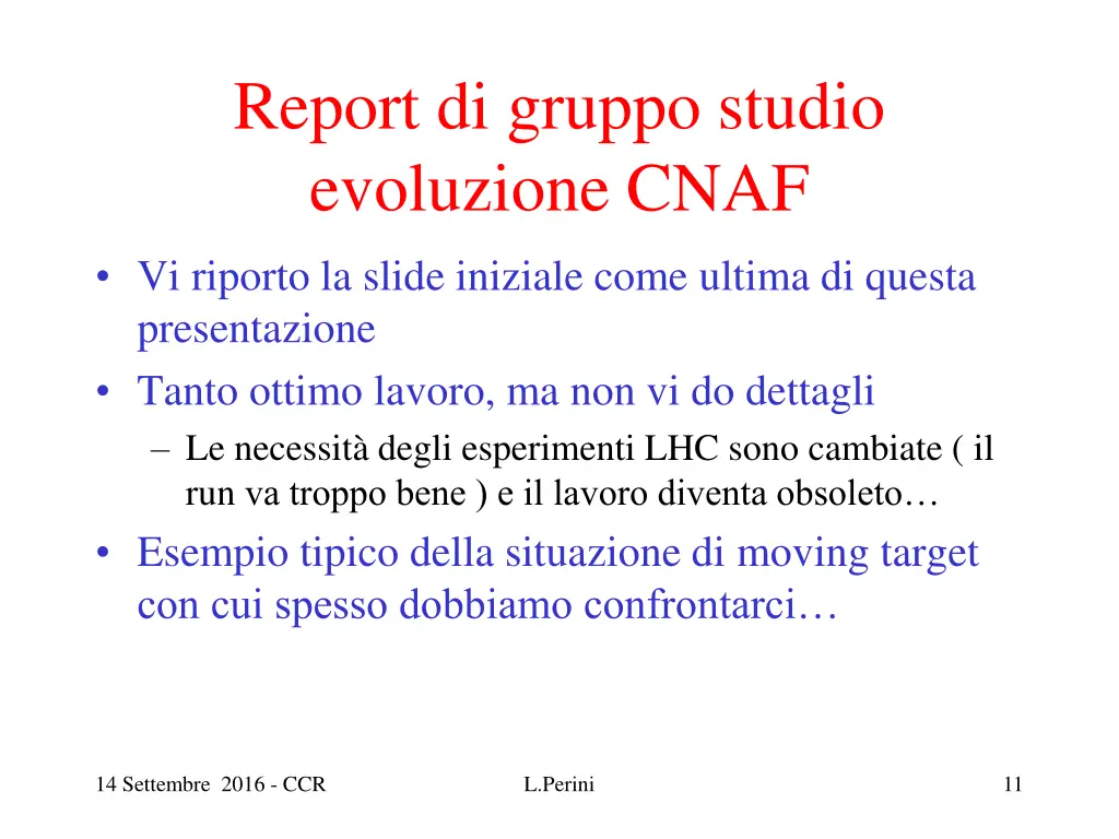 report di gruppo studio evoluzione cnaf