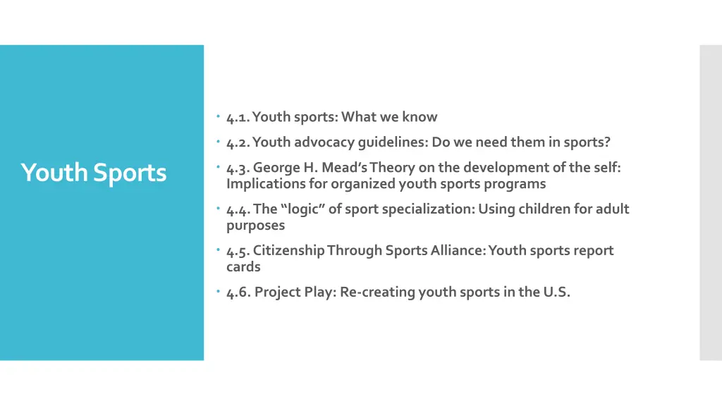 4 1 youth sports what we know