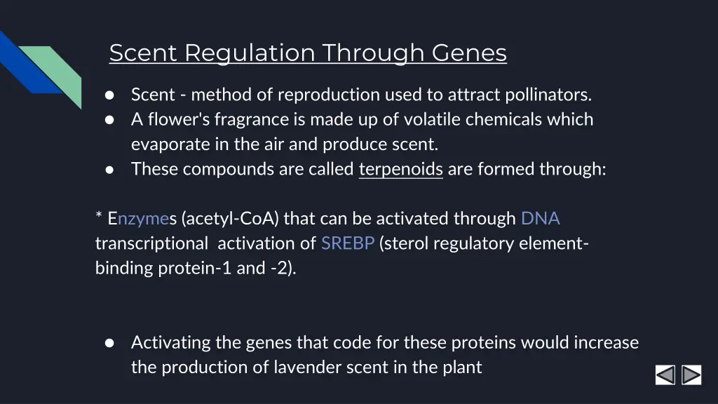 scent regulation through genes