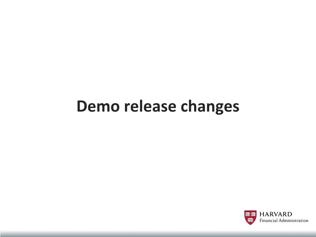 demo release changes
