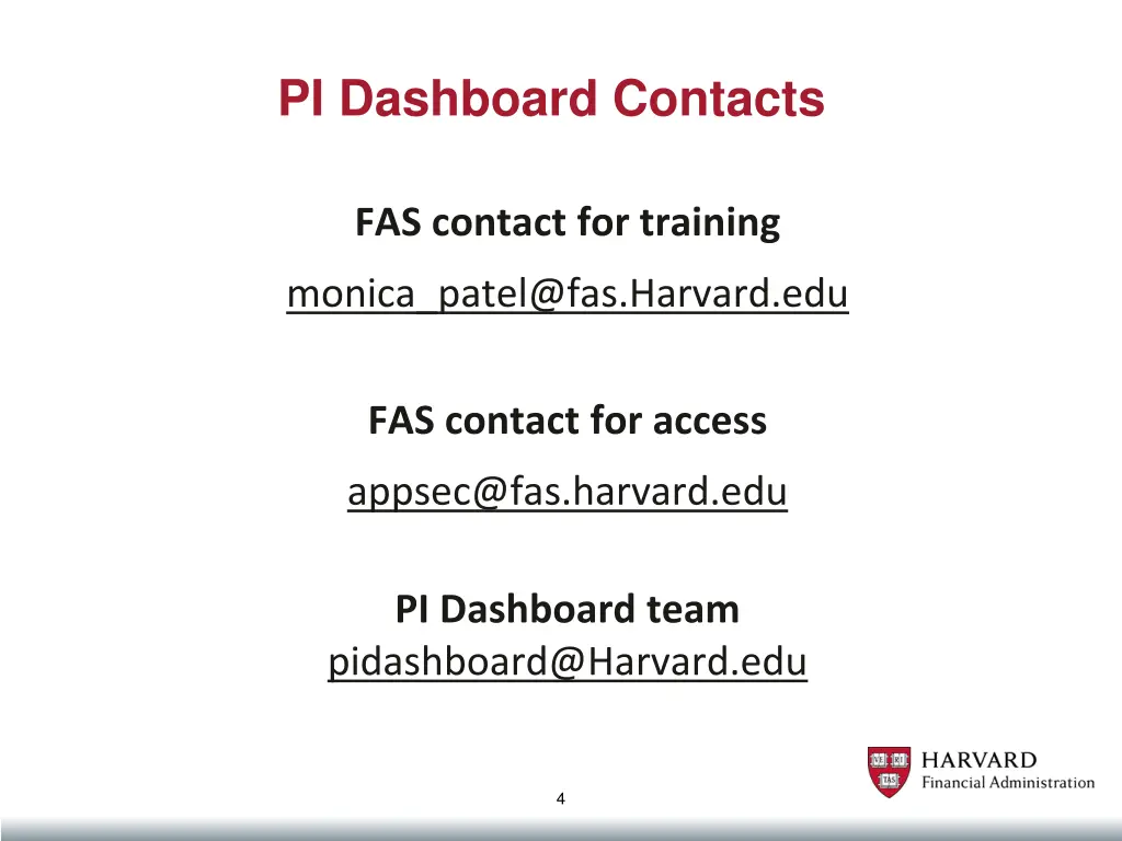 pi dashboard contacts