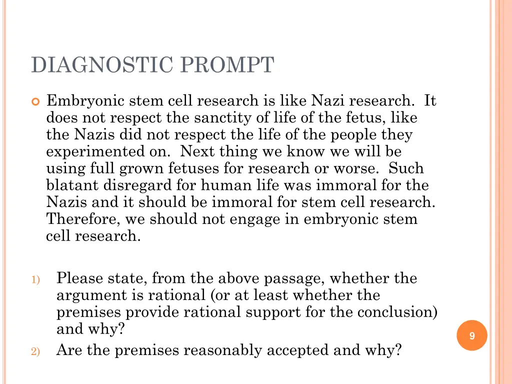 diagnostic prompt