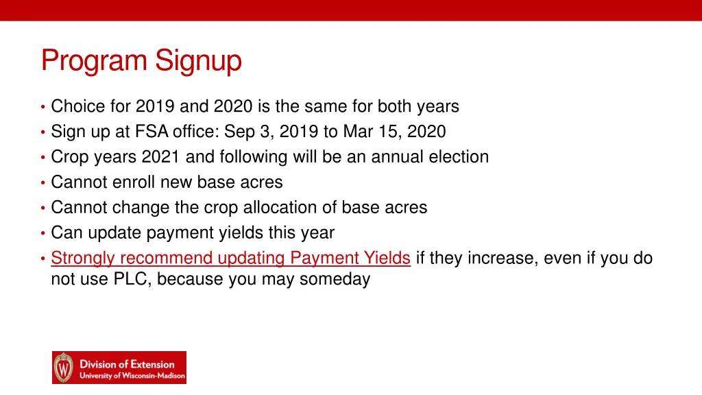 program signup
