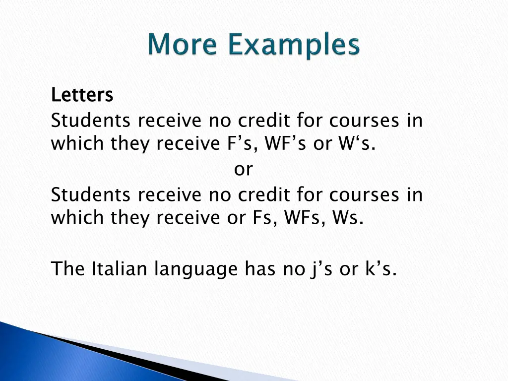 letters students receive no credit for courses