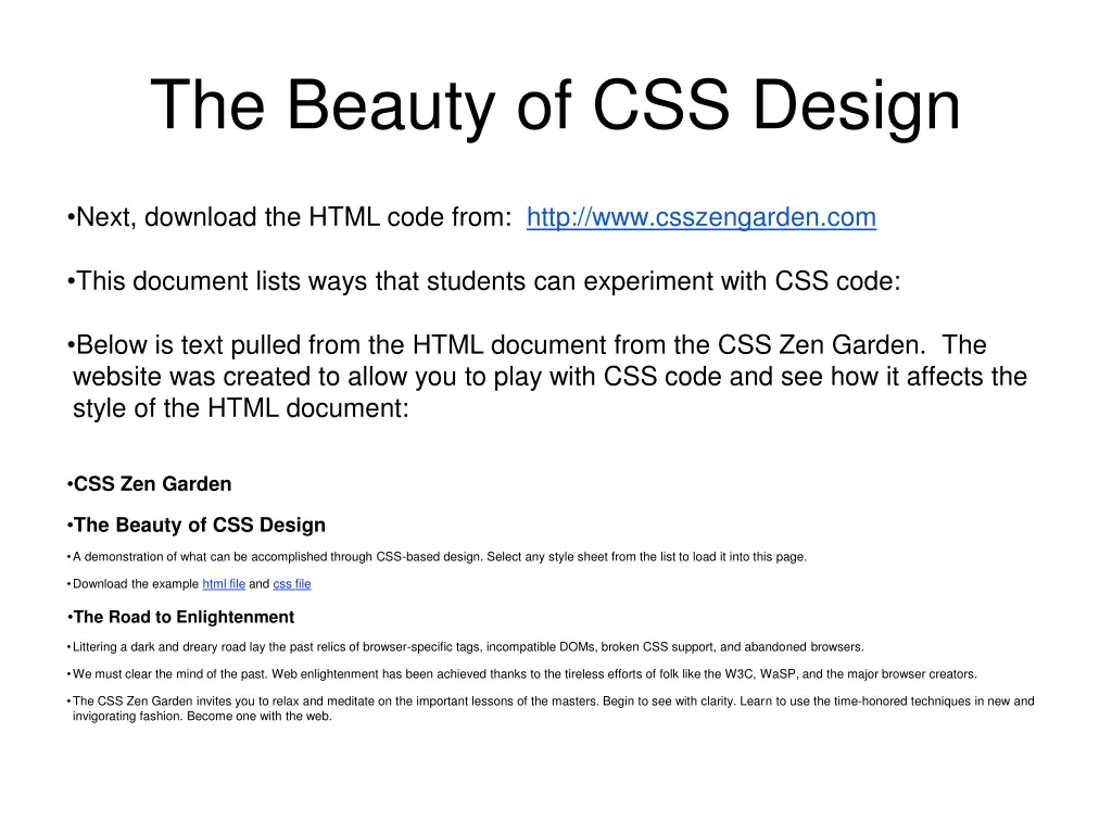 the beauty of css design