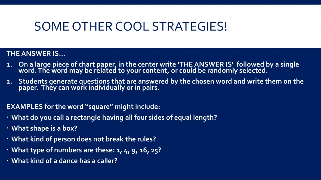 some other cool strategies 3
