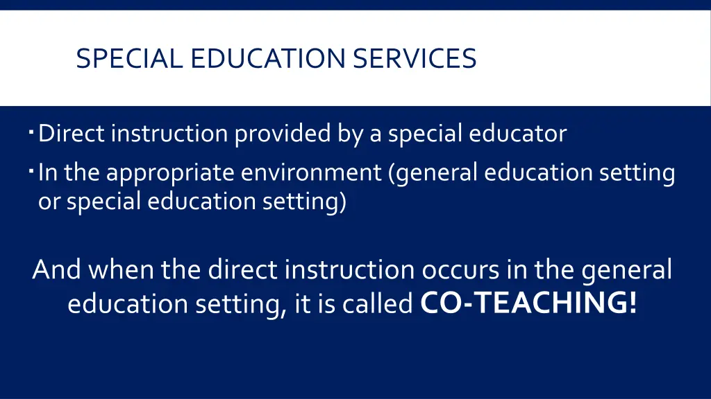 special education services