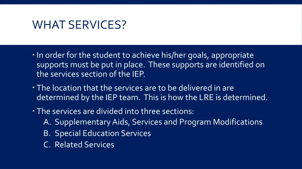what services