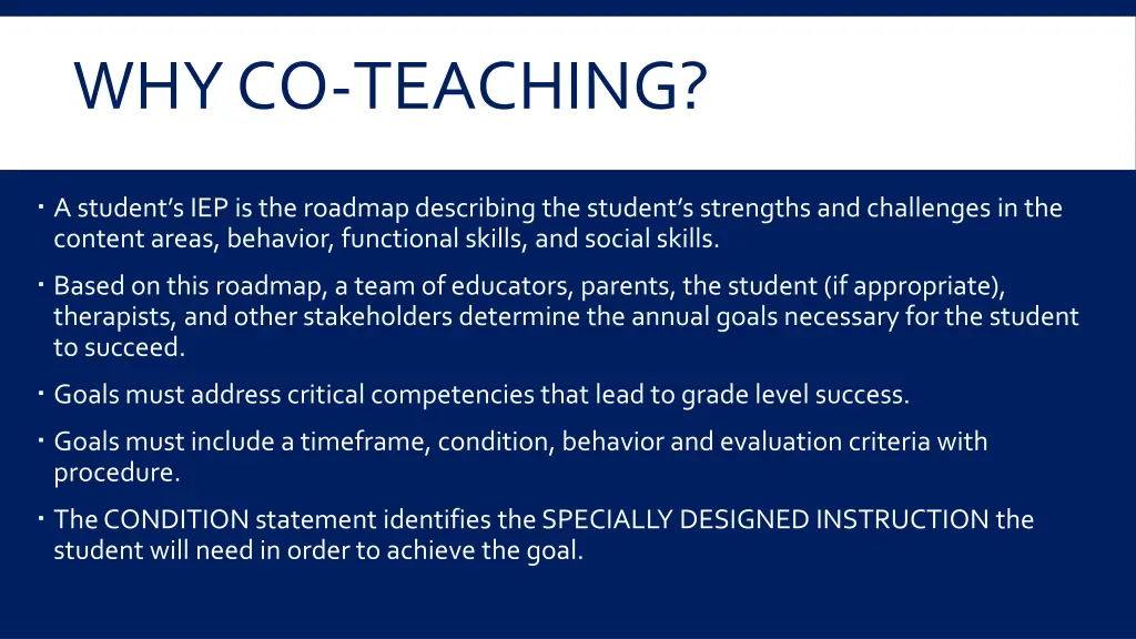 why co teaching