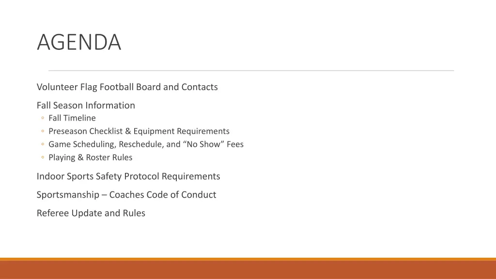 agenda