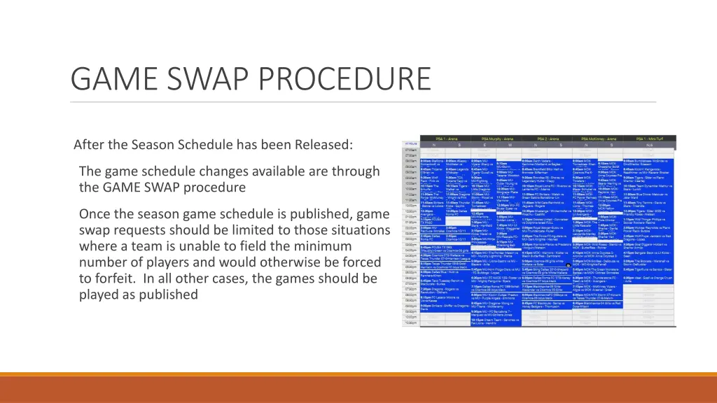 game swap procedure