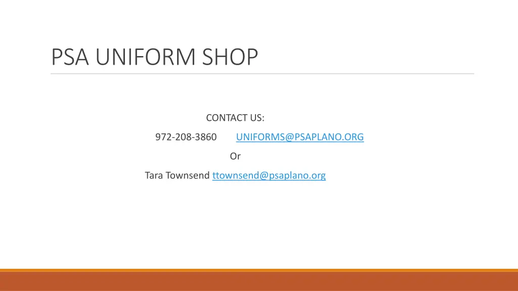 psa uniform shop