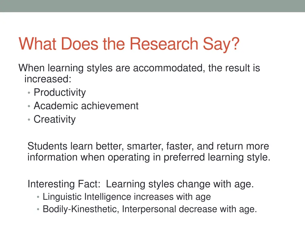 what does the research say 3