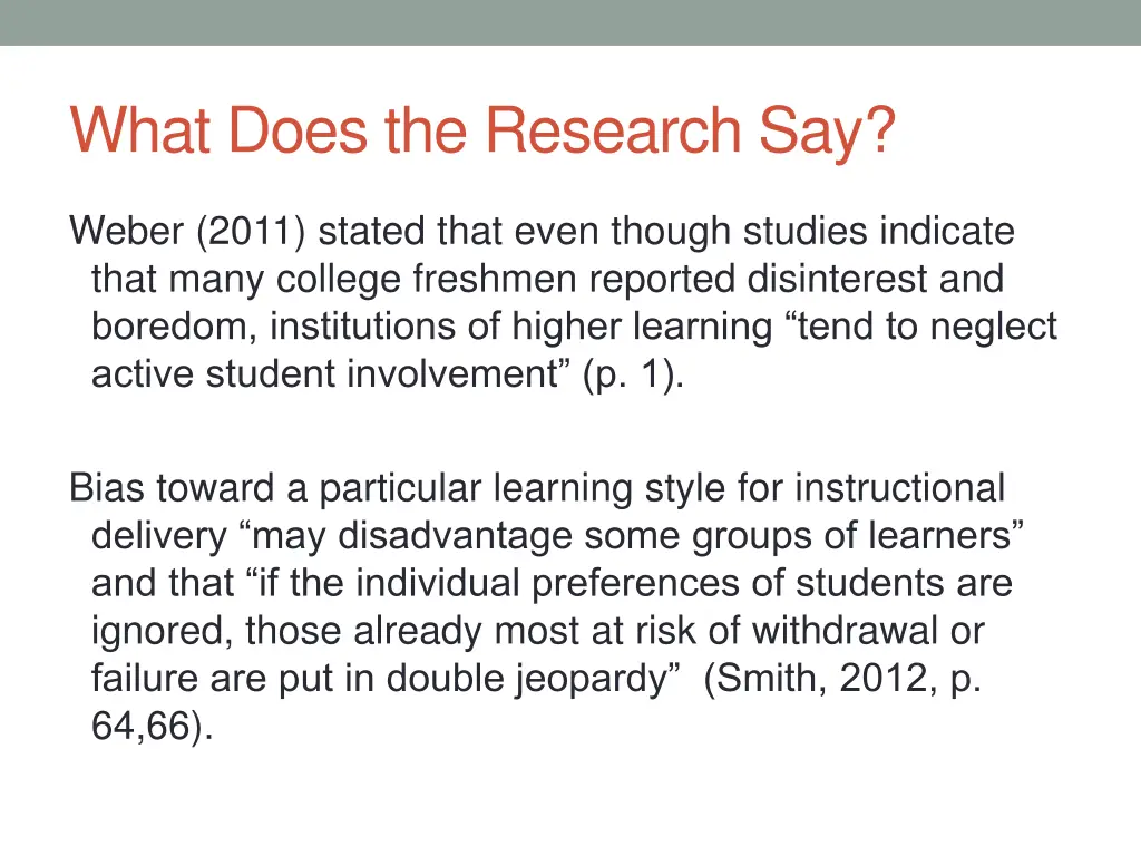 what does the research say