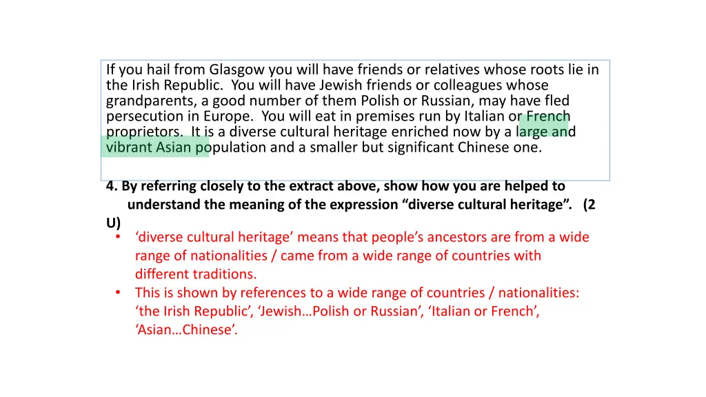 if you hail from glasgow you will have friends