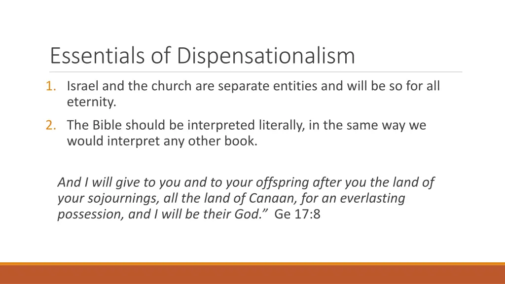 essentials of dispensationalism