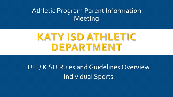 athletic program parent information meeting