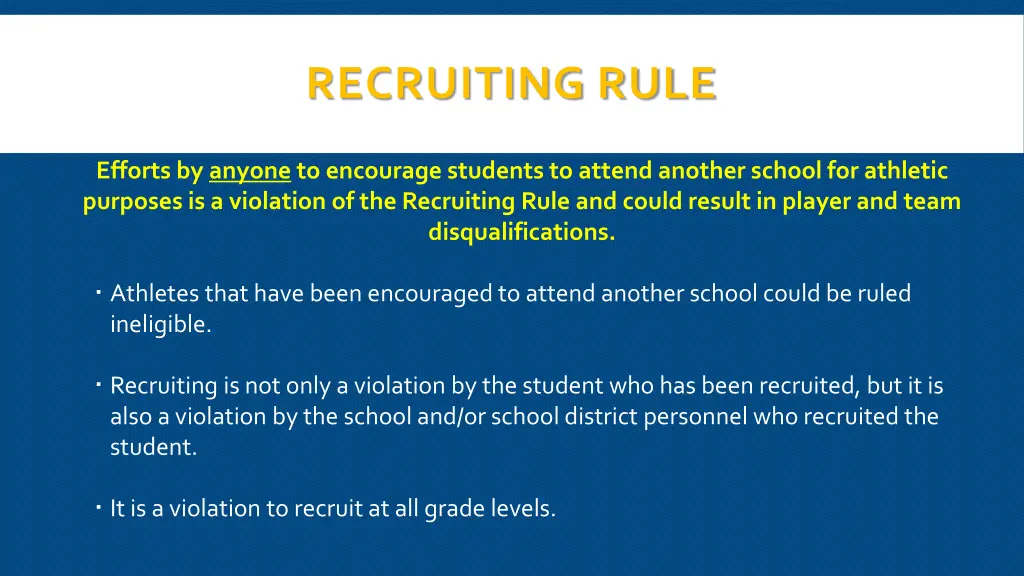 recruiting rule