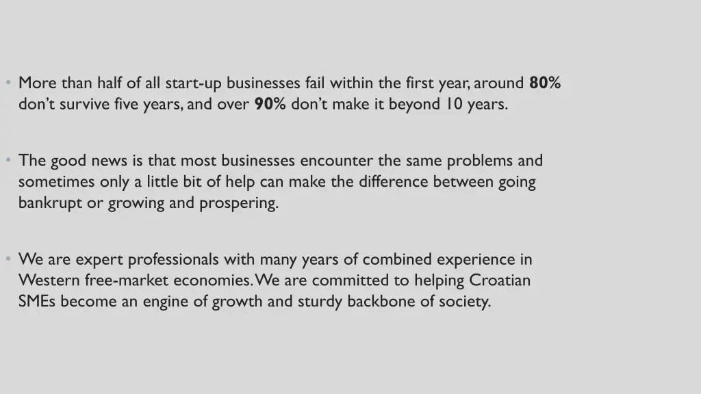 more than half of all start up businesses fail