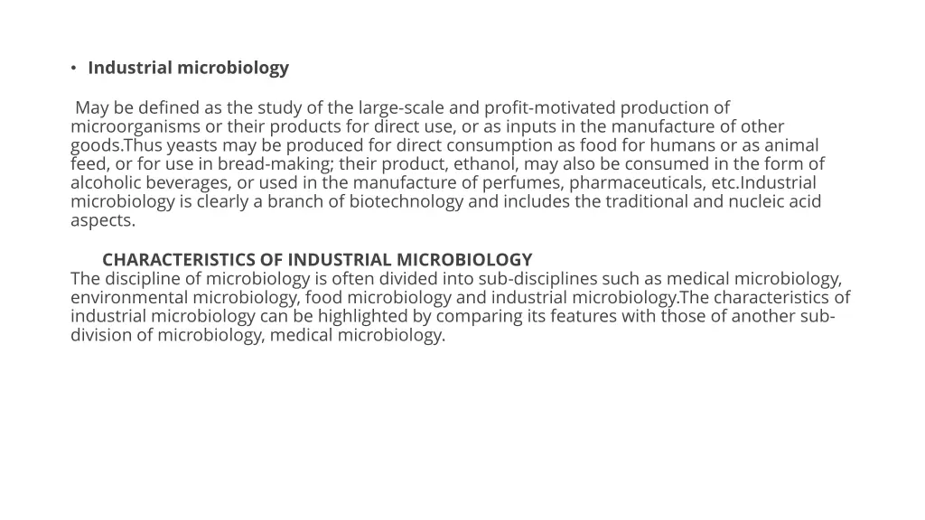 industrial microbiology