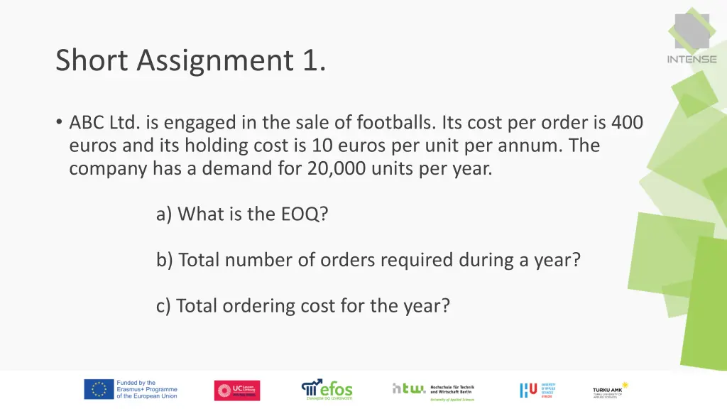 short assignment 1