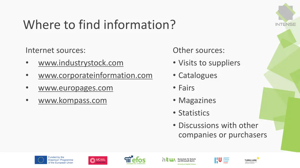 where to find information