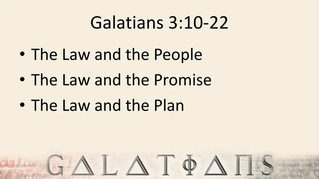 galatians 3 10 22 1
