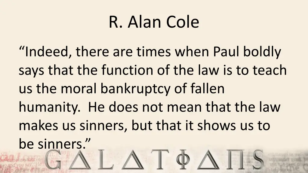 r alan cole