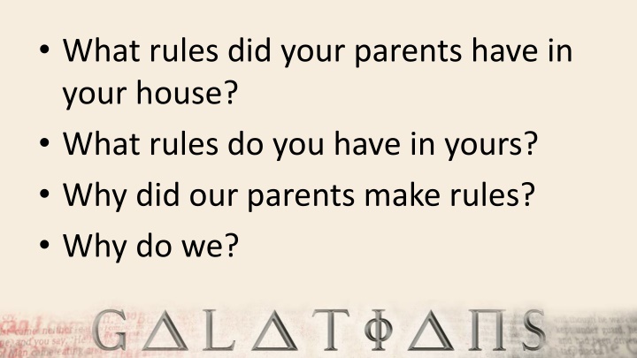 what rules did your parents have in your house