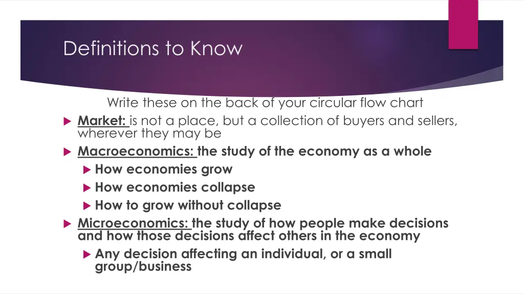 definitions to know