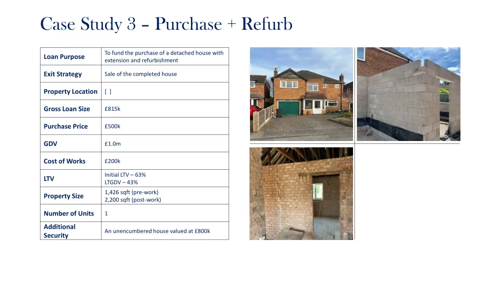 case study 3 purchase refurb