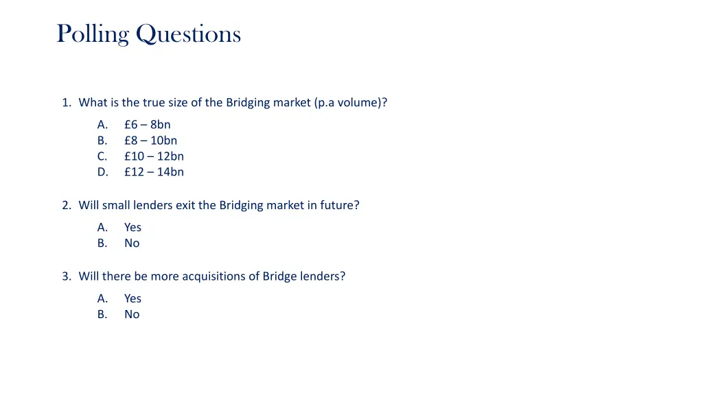 polling questions