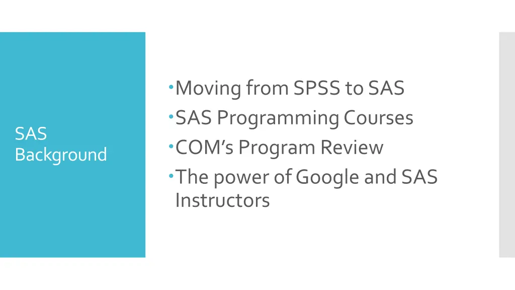 moving from spss to sas sas programming courses