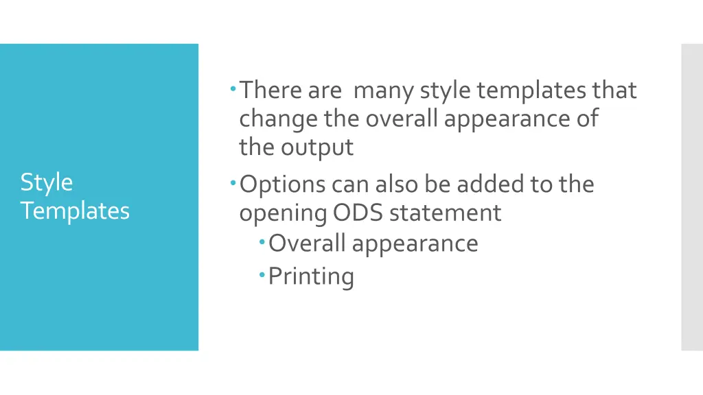 there are many style templates that change