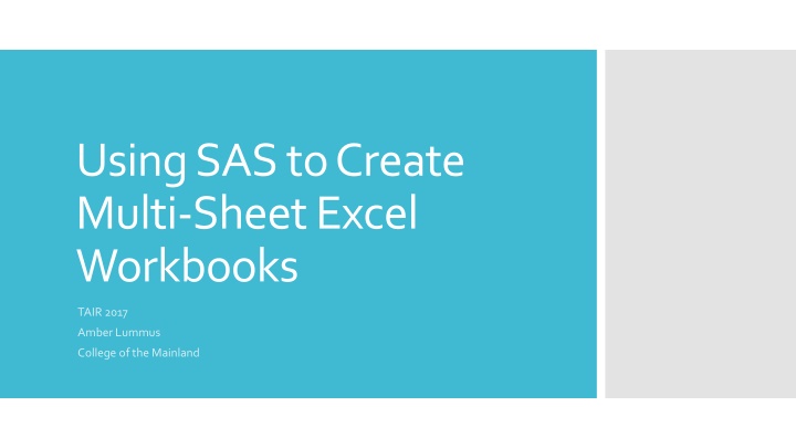 using sas to create multi sheet excel workbooks