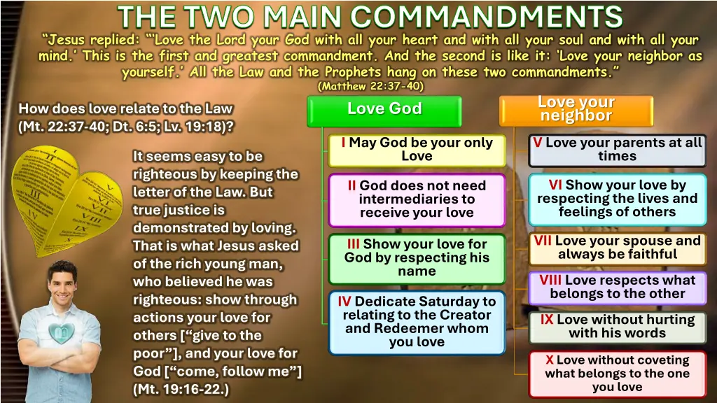 the two main commandments jesus replied love