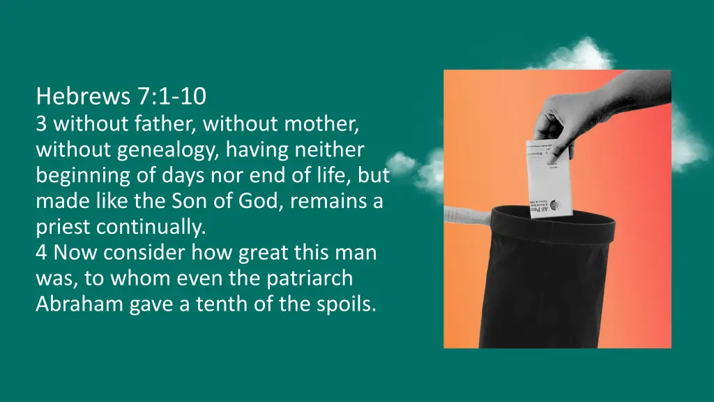 hebrews 7 1 10 3 without father without mother