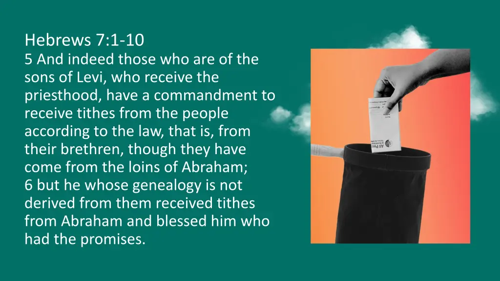 hebrews 7 1 10 5 and indeed those