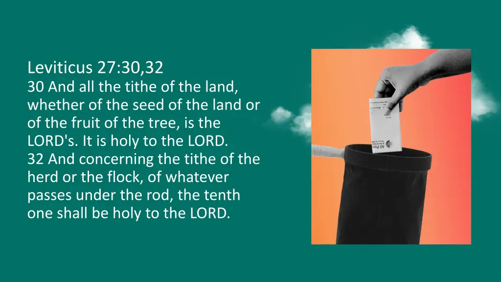 leviticus 27 30 32 30 and all the tithe