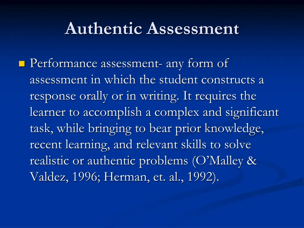 authentic assessment 1
